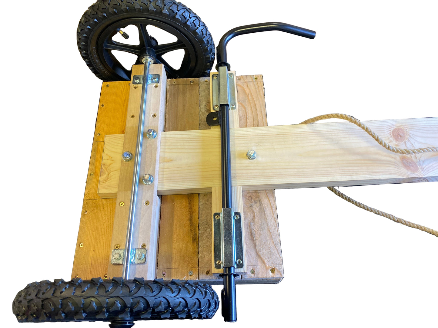 12" Green Wheels & Axle Set + Front Bumper & Dual Hand Brake