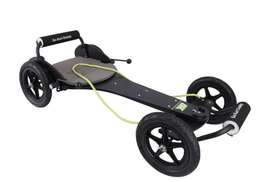 The new Pro Go Kart adult and teen version of the popular ATK Classic Go Kart with a lengthened, strengthened body, uprated wheels and twin brakes.

The Pro Kart is suitable for all terrain with independent twin brakes allow the kart to perform skid turns on grass or gravel. 

The wheels and steerer can be quickly removed by releasing the R clips and it will fit into the back of a hatch back.

Independent twin brakes with knurled brake shoes for high-performance braking; pull both brakes together for straig